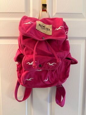 Hollister pink mini canvas back pack